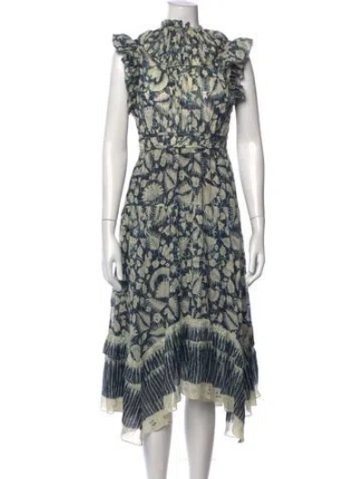 Pre-owned Ulla Johnson Floral Print Midi Length Dress