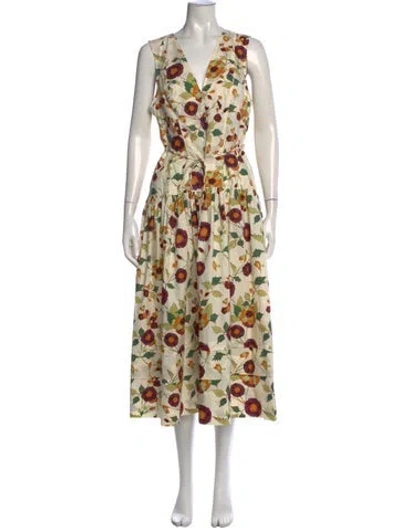 Pre-owned Ulla Johnson Floral Print Midi Length Dress
