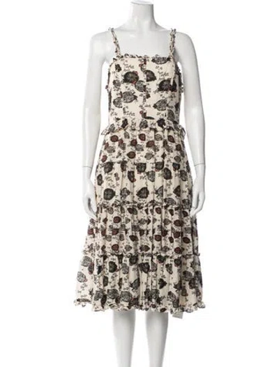 Pre-owned Ulla Johnson Floral Print Midi Length Dress