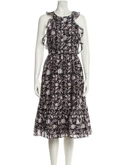Pre-owned Ulla Johnson Floral Print Midi Length Dress In Multi