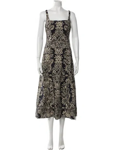 Pre-owned Ulla Johnson Floral Print Midi Length Dress W/ Tags In Multi