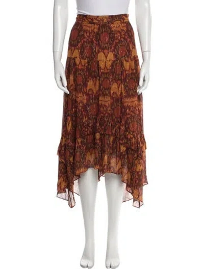 Pre-owned Ulla Johnson Floral Print Midi Length Skirt