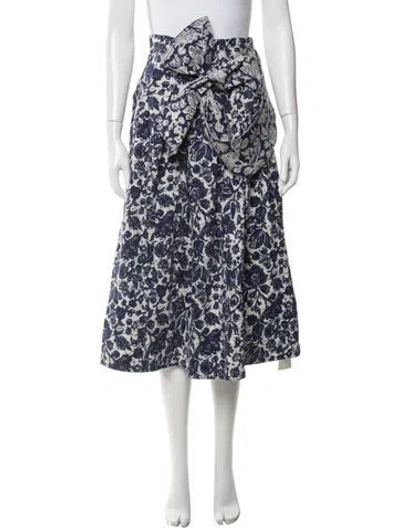Pre-owned Ulla Johnson Floral Print Midi Length Skirt In Multi
