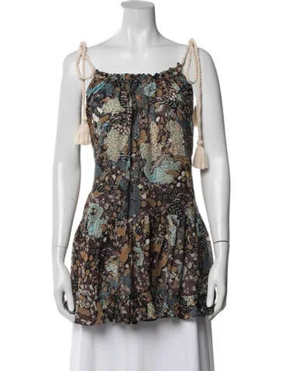 Pre-owned Ulla Johnson Floral Print Midi Length Skirt In Multicolor