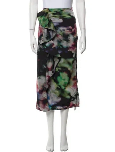 Pre-owned Ulla Johnson Floral Print Midi Length Skirt W/ Tags In Multicolor
