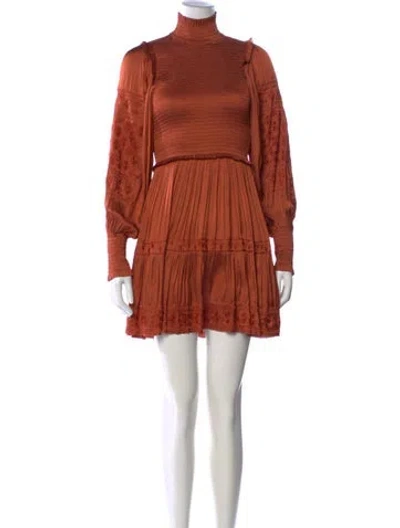 Pre-owned Ulla Johnson Floral Print Mini Dress In Brown