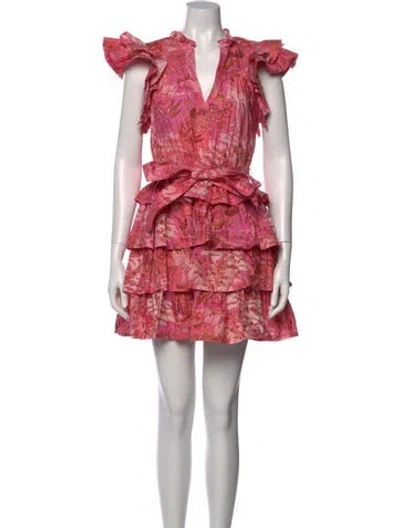 Pre-owned Ulla Johnson Floral Print Mini Dress In Multi