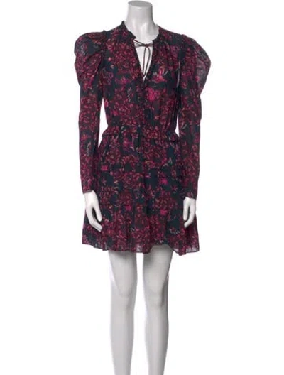 Pre-owned Ulla Johnson Floral Print Mini Dress In Multi