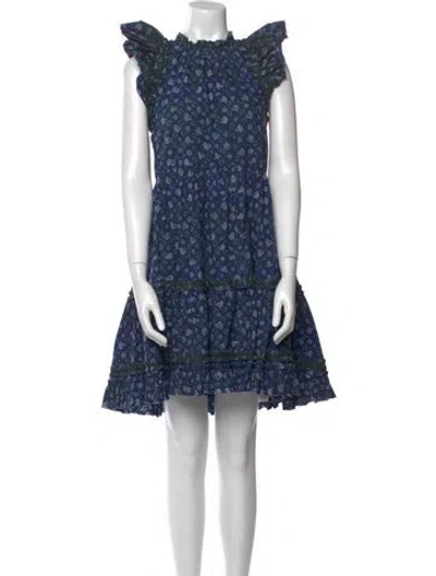 Pre-owned Ulla Johnson Floral Print Mini Dress In Multi