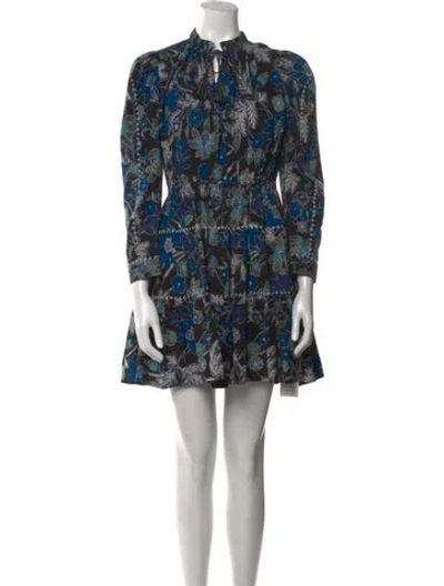 Pre-owned Ulla Johnson Floral Print Mini Dress In Multi