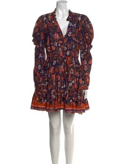 Pre-owned Ulla Johnson Floral Print Mini Dress In Multi
