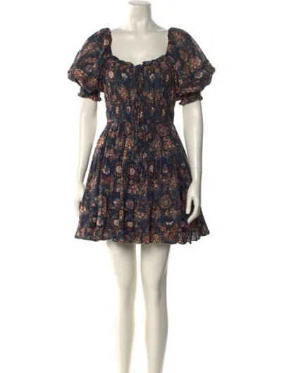 Pre-owned Ulla Johnson Floral Print Mini Dress In Multi