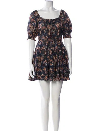 Pre-owned Ulla Johnson Floral Print Mini Dress In Multi