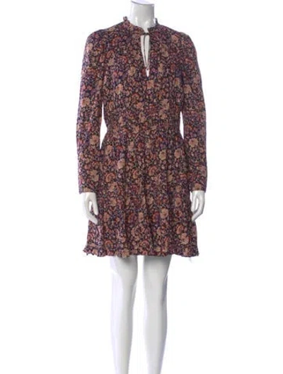 Pre-owned Ulla Johnson Floral Print Mini Dress In Multi