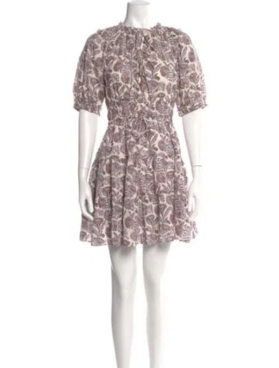 Pre-owned Ulla Johnson Floral Print Mini Dress In Multi