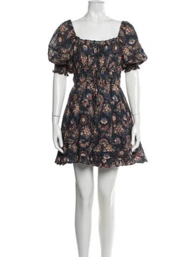 Pre-owned Ulla Johnson Floral Print Mini Dress In Multi