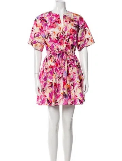 Pre-owned Ulla Johnson Floral Print Mini Dress In Multi