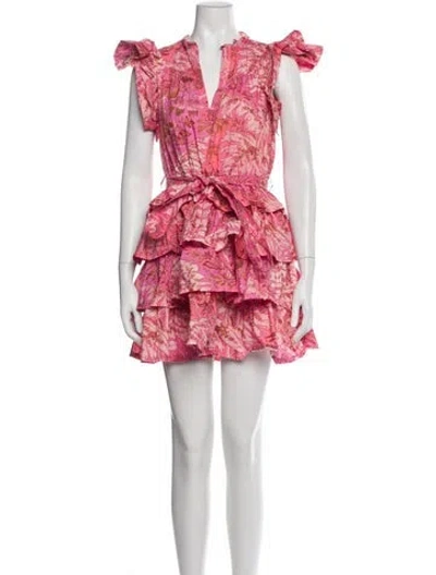 Pre-owned Ulla Johnson Floral Print Mini Dress In Multi