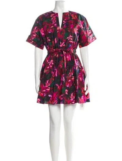 Pre-owned Ulla Johnson Floral Print Mini Dress In Multi