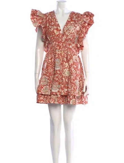 Pre-owned Ulla Johnson Floral Print Mini Dress In Multi