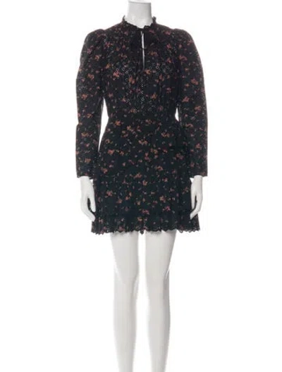 Pre-owned Ulla Johnson Floral Print Mini Dress In Multi
