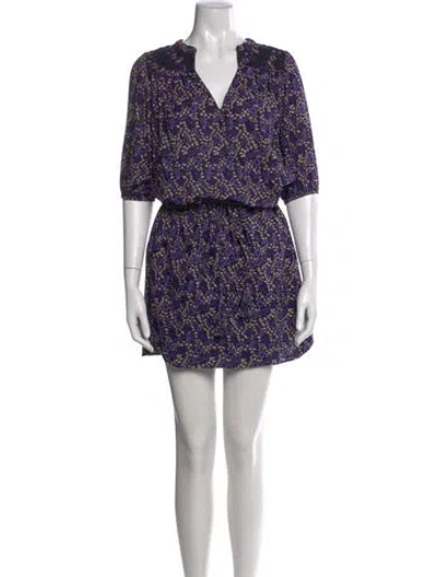 Pre-owned Ulla Johnson Floral Print Mini Dress In Multi