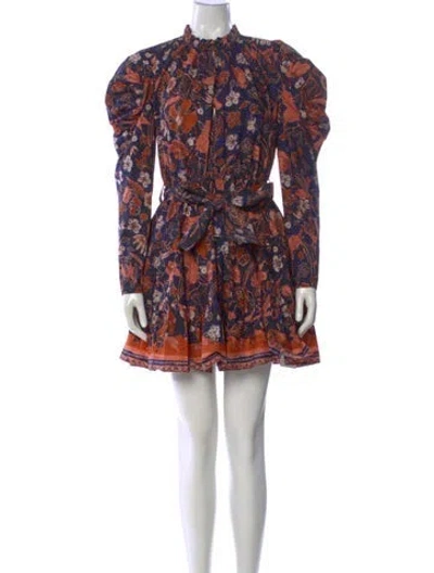 Pre-owned Ulla Johnson Floral Print Mini Dress In Multi
