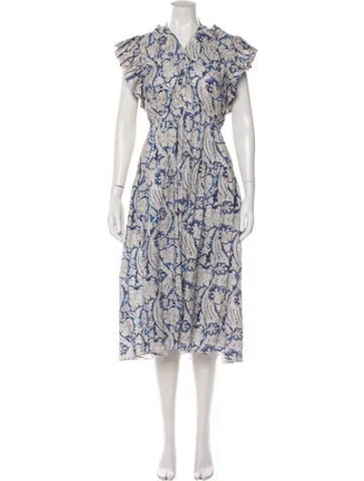 Pre-owned Ulla Johnson Floral Print Mini Dress In Multi
