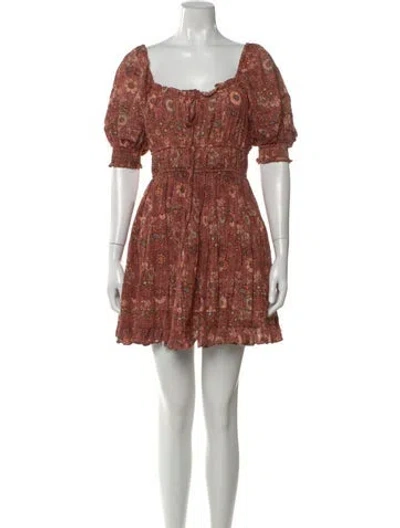 Pre-owned Ulla Johnson Floral Print Mini Dress In Multi