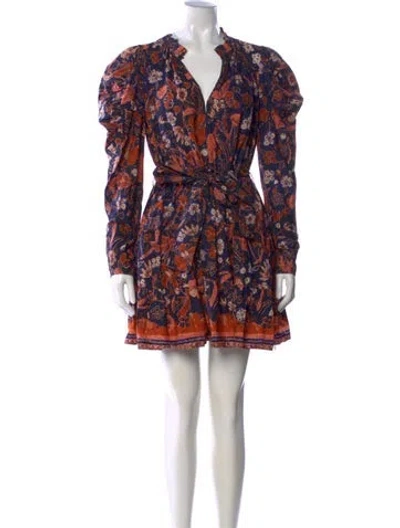 Pre-owned Ulla Johnson Floral Print Mini Dress In Multi