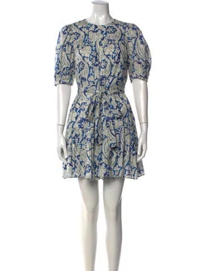 Pre-owned Ulla Johnson Floral Print Mini Dress In Multi