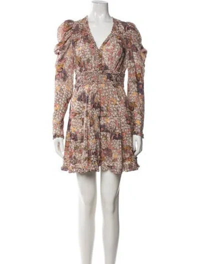 Pre-owned Ulla Johnson Floral Print Mini Dress In Multi