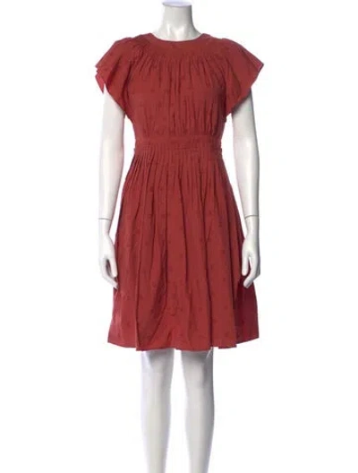 Pre-owned Ulla Johnson Floral Print Mini Dress In Red