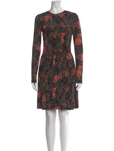 Pre-owned Ulla Johnson Floral Print Mini Dress W/ Tags In Brown
