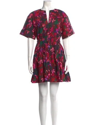 Pre-owned Ulla Johnson Floral Print Mini Dress W/ Tags In Multi