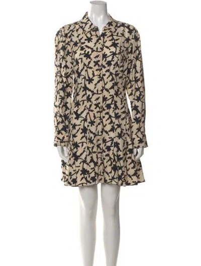 Pre-owned Ulla Johnson Floral Print Mini Dress In White