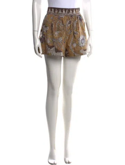 Pre-owned Ulla Johnson Floral Print Mini Shorts In Blue