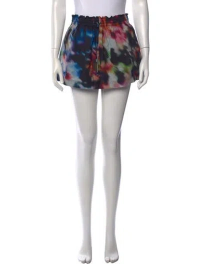 Pre-owned Ulla Johnson Floral Print Mini Shorts In Brown