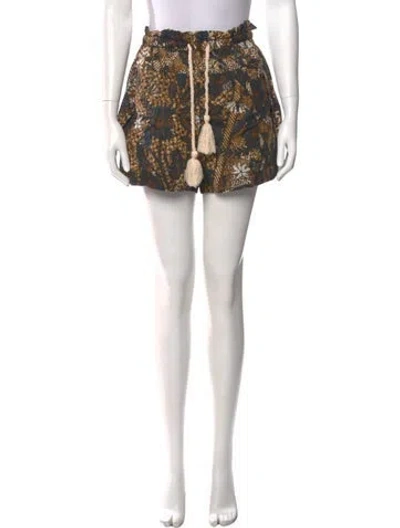 Pre-owned Ulla Johnson Floral Print Mini Shorts In Multi
