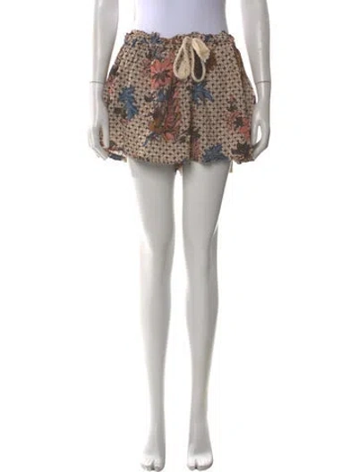 Pre-owned Ulla Johnson Floral Print Mini Shorts In Multi