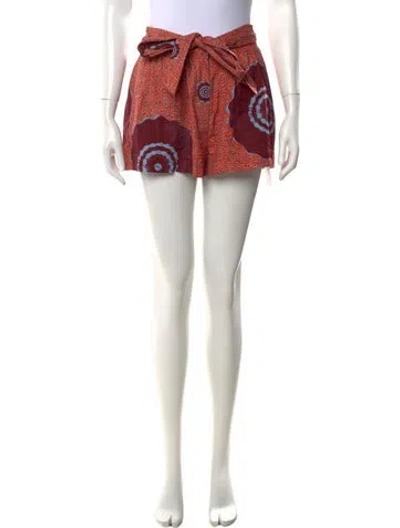 Pre-owned Ulla Johnson Floral Print Mini Shorts In Multi