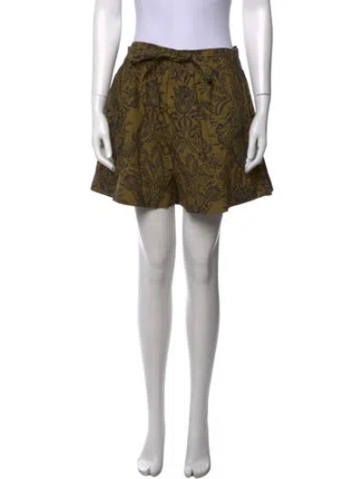 Pre-owned Ulla Johnson Floral Print Mini Shorts In Multicolor