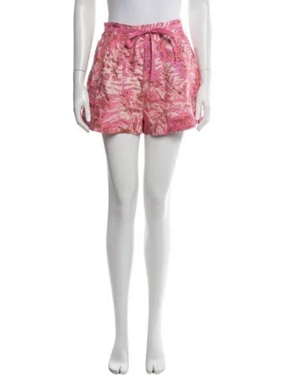 Pre-owned Ulla Johnson Floral Print Mini Shorts In Pink