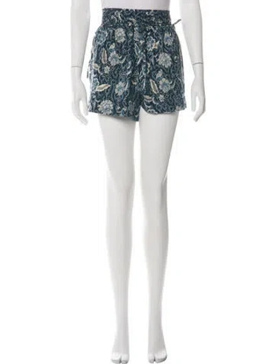 Pre-owned Ulla Johnson Floral Print Mini Shorts In Purple