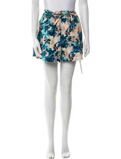 Pre-owned Ulla Johnson Floral Print Mini Shorts W/ Tags In Multi