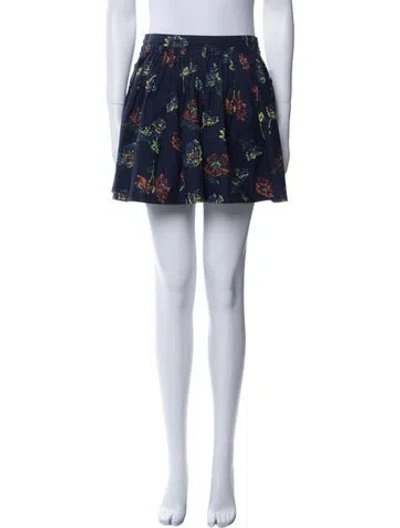 Pre-owned Ulla Johnson Floral Print Mini Skirt In Multi