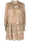Ulla Johnson Floral-print Minidress In Orange