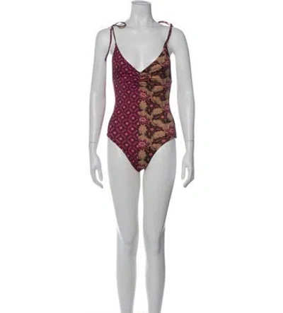Pre-owned Ulla Johnson Floral Print One-piece W/ Tags In Brown