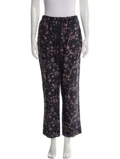 Pre-owned Ulla Johnson Floral Print Pajamas In Blue