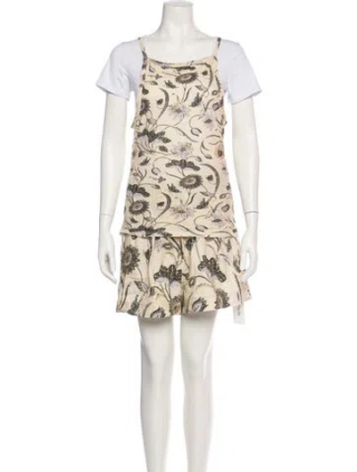 Pre-owned Ulla Johnson Floral Print Pant Set In Neutral